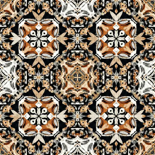 Balinese Batik Print Seamless Pattern | Earth Colors