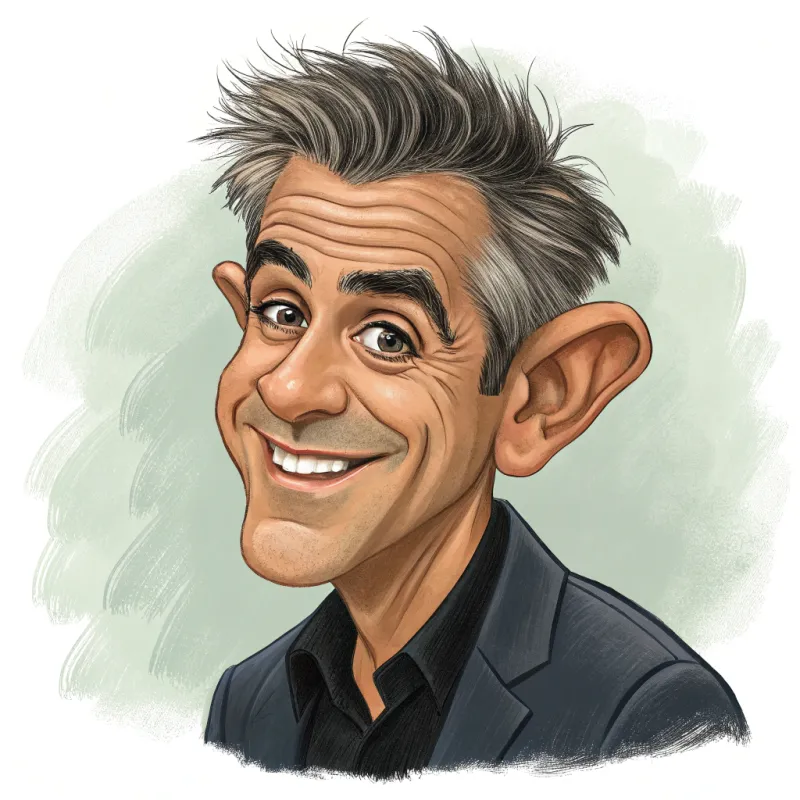 Funny George Clooney Caricature Art