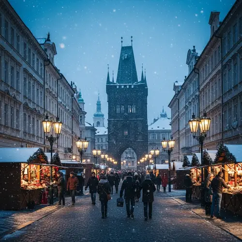 Winter Wonderland in Prague: Charming Christmas Scene