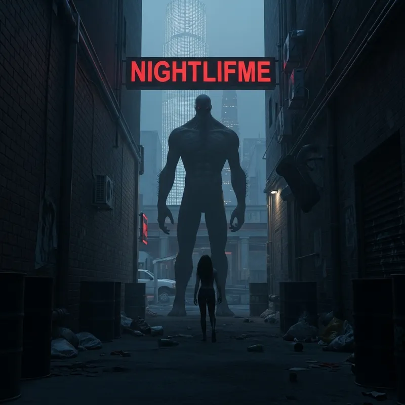 Foreboding Male Entity in Dubious Alleyway