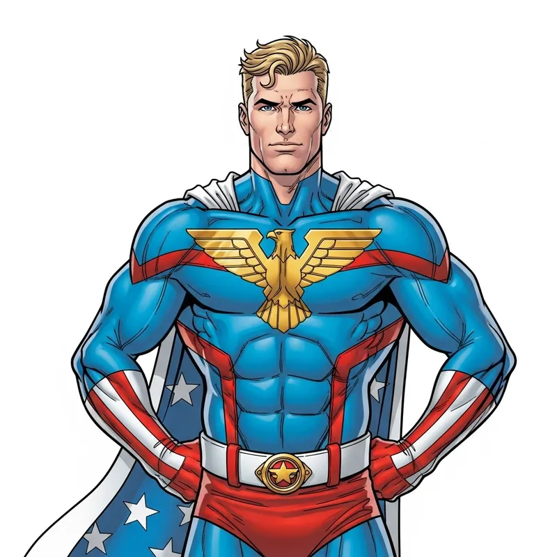 Homelander - Superhero Costume | Blue, Red & Gold