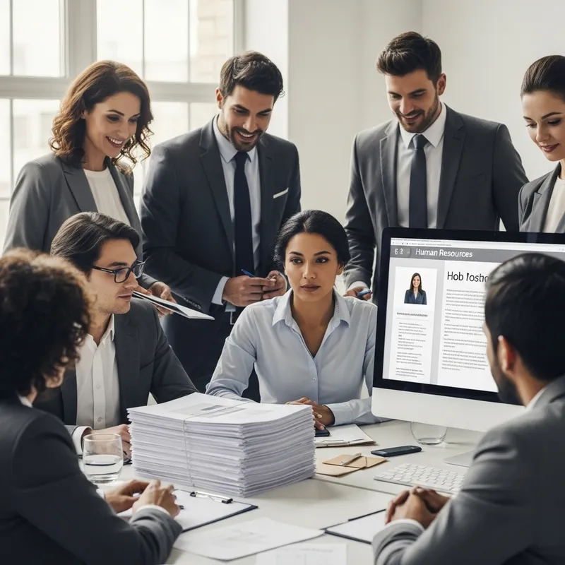 Professional LinkedIn Background: Diverse HR Leader Team Image