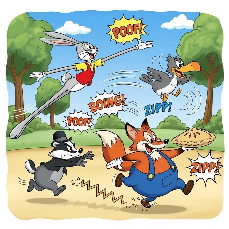 Exaggerated Animation Characters: Classic Cartoons Reimagined with Fluid Movements Exaggerated Animation Characters: Classic Cartoons Reimagined with Fluid Movements