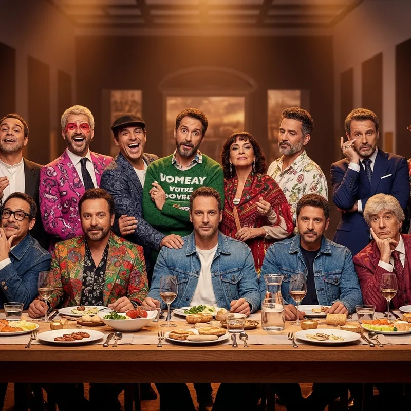 Pablo Motos as Every Guest in the Last Supper Rendition Pablo Motos as Every Guest in the Last Supper Rendition