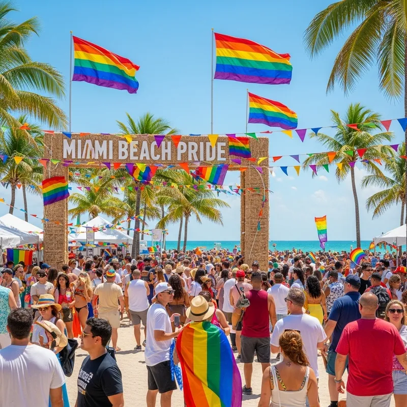 Vibrant Miami Beach Pride Scene