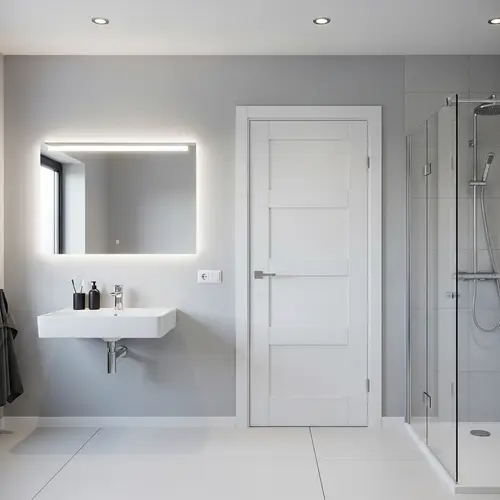 Stockholm Style White Interior Door in Polar White Enamel Finish