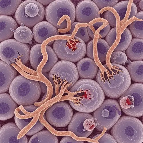 Rhizopus delemar Fungal Pathogen Inside Lung Epithelial Cells