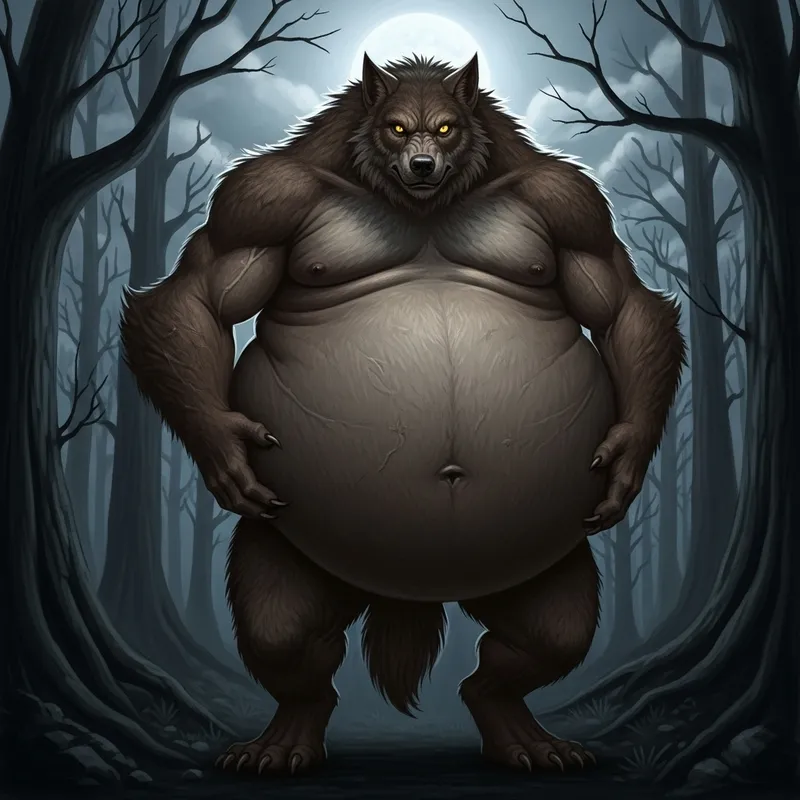 Colossal Werewolf with Gigantic Belly - Obesity in Focus Colossal Werewolf with Gigantic Belly - Obesity in Focus