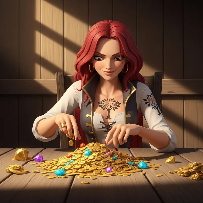 Namo Pirate Treasure Counting Scene