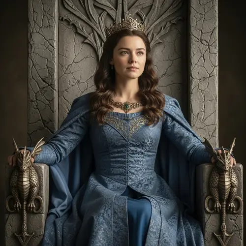 Emma Watson as Daenerys Targaryen | Regal Actress on Throne