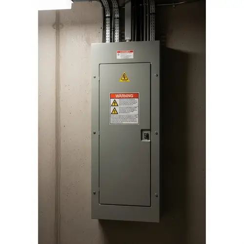 Electrical Panel Equipment: Quality Metal Panel with Safety Labels
