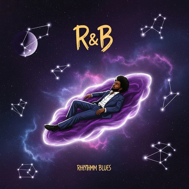 Cosmic R&B Artist Basks in Velvet Nebula amidst Soulful Constellations