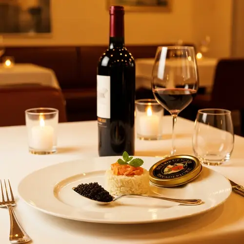 Elegant Dining Experience with Caviar & Fine Wine