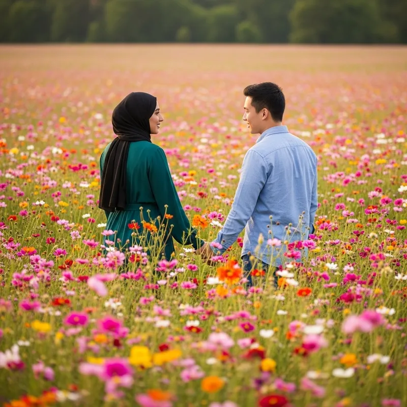 Eternal Love Blossoms in Vibrant Fields of Joy