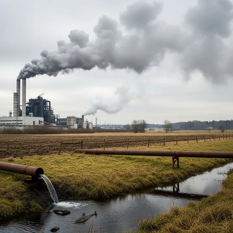 Degraded Landscape: Overgrazing & Pollution Impact Degraded Landscape: Overgrazing & Pollution Impact
