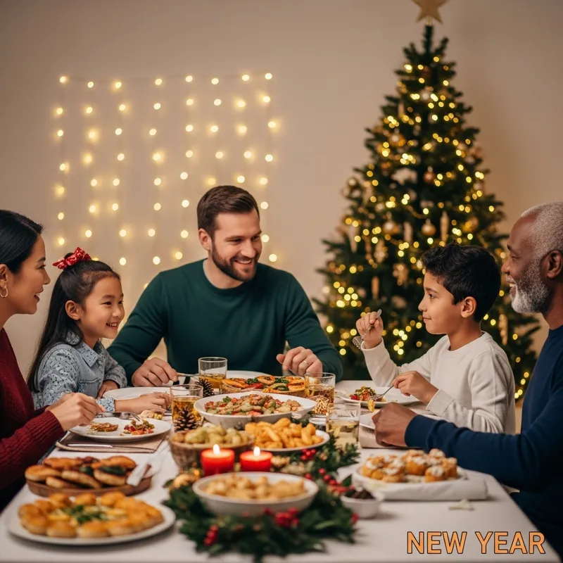 New Year's Family Celebration: Diverse Traditions