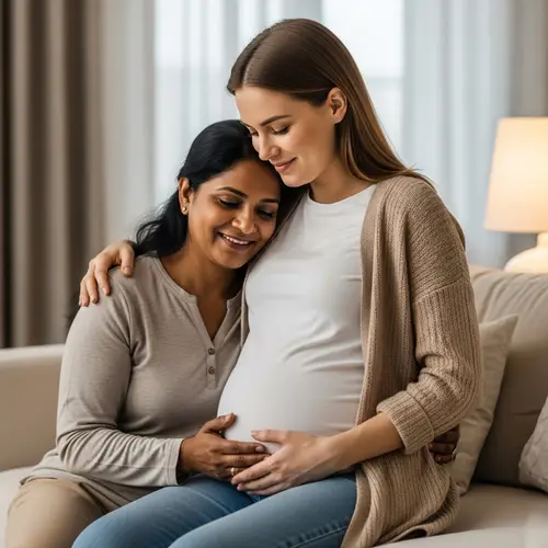 Maternal Love: Celebrating the Miracle of Life | Cozy Home Portrait