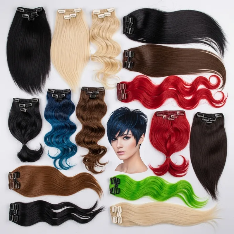 Clip-in Hair Extensions Collection: Abstract Styles & Colors