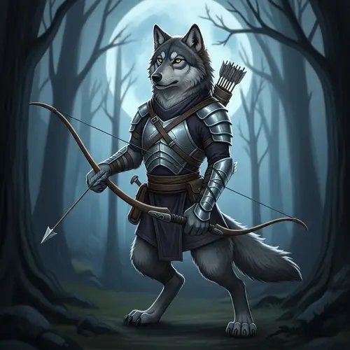 Wolf Ninja Archer: A Stealthy Fantasy Character