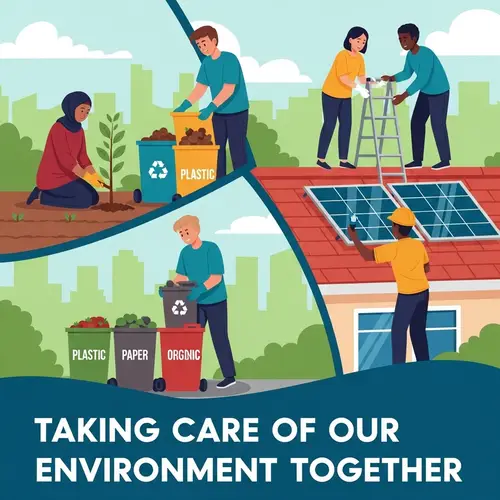 Diverse Community Taking Care of Environment Tasks