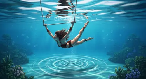 Darya Vintolova Trapeze Artistic Underwater Performance
