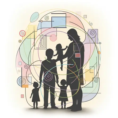 Family Bonding Abstract Art | Embrace Togetherness