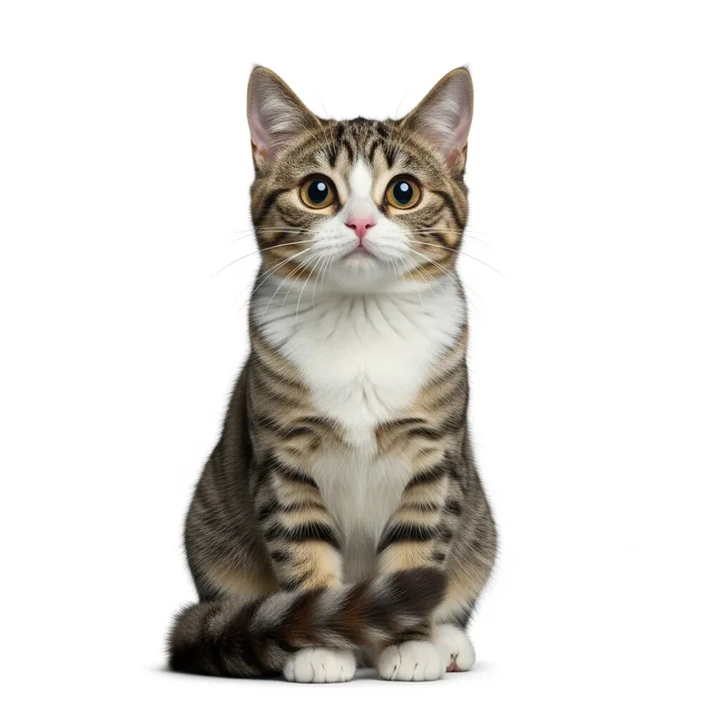 Adorable Multicolored Cat | Fluffy Tail Beauty