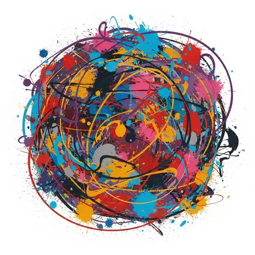 Dynamic Abstract Painting | Vibrant Colors & Bold Brushstrokes