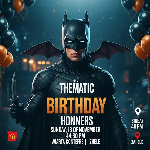 Exciting Vigilante-Themed Birthday Celebration | Sunday, 18th November 4:30 PM