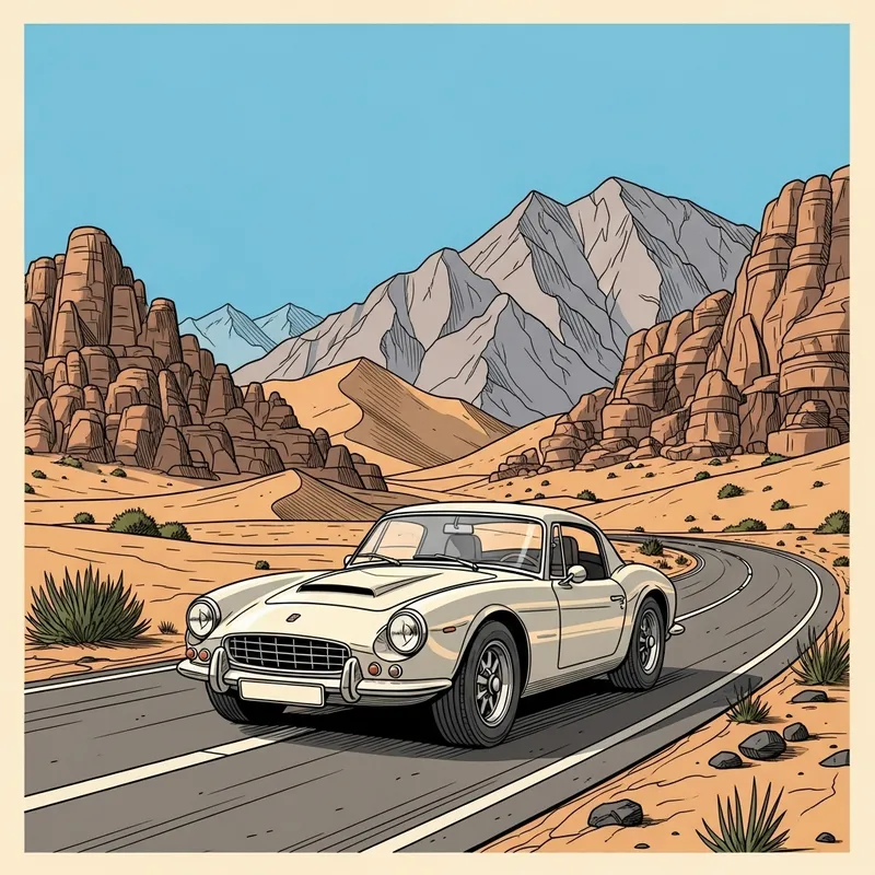 Vintage Porsche 911 Road Trip Poster Vintage Porsche 911 Road Trip Poster