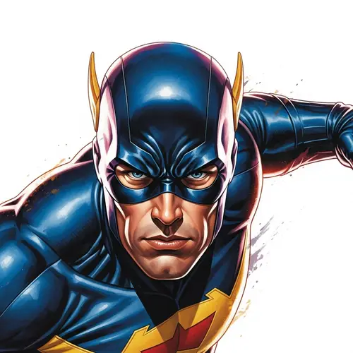 Powerful Superhero in Dynamic Action Pose | Vibrant Colors