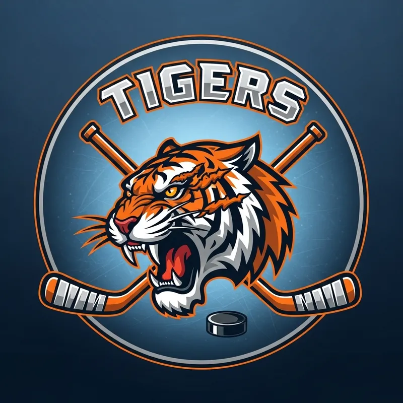 Tigers Hockey Team Logo Design