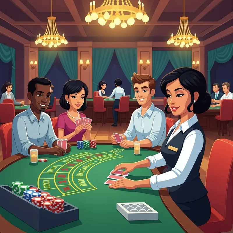 Exciting Animated Baccarat Game Scene