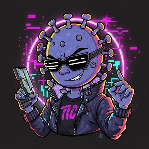 Personified Pathogen Hacker - Cyberpunk Art