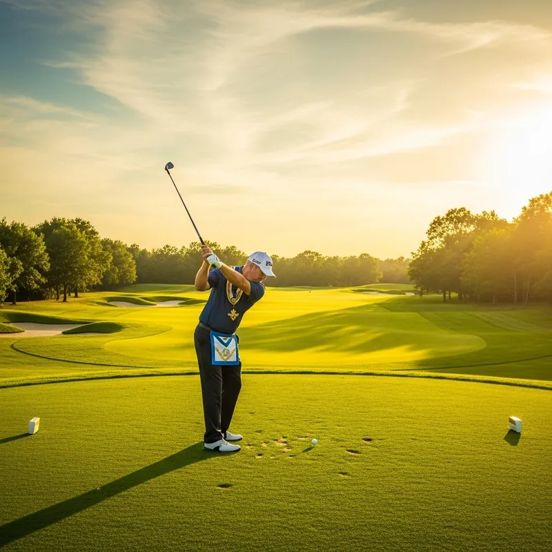 Master Mason Capturing Dynamic Golf Swing on Vibrant Course