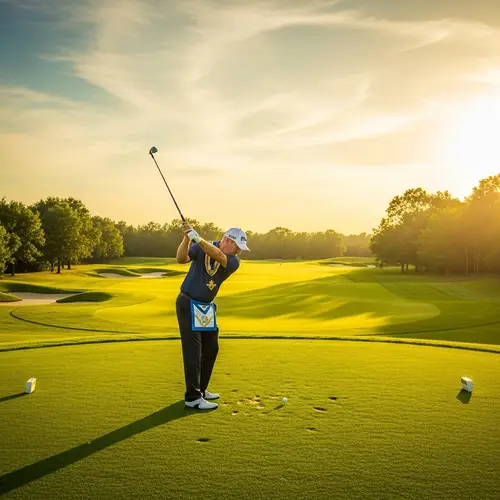 Master Mason Golf Swing on Vibrant Green Course