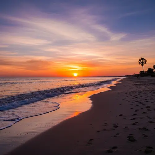 Serene Beach Sunset | Minimalist Aesthetic