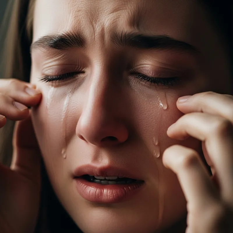 Person Crying - Sadness Emotion Depiction