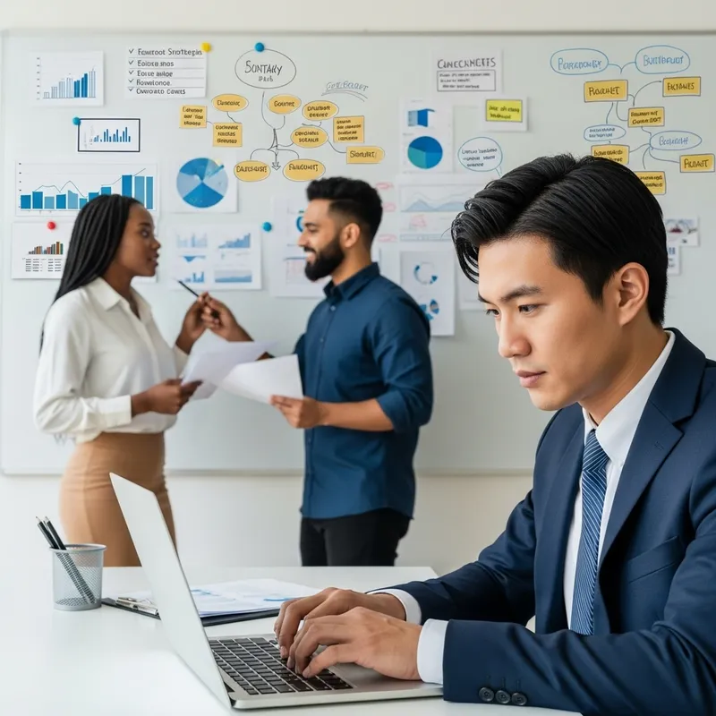 Professional Company Environment: Diverse Team Collaboration