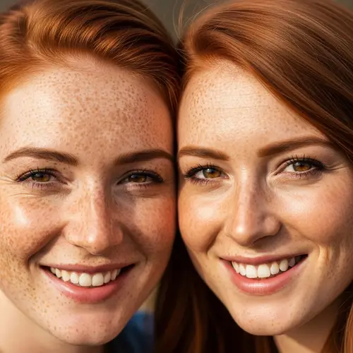 Caucasian Couple with Vibrant Red Hair and Freckles | Shared Happiness