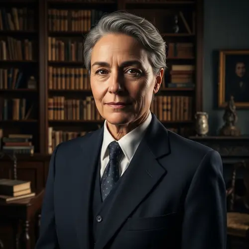 Expert in Classic Suit with Salt-and-Pepper Hair | Years of Experience