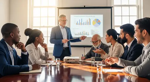 Peaceful Negotiation Scene with Diverse Individuals | Compromise & Cooperation