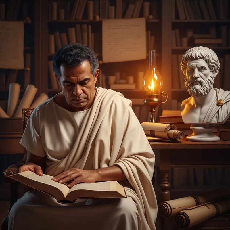 Greek Philosopher in Traditional Setting