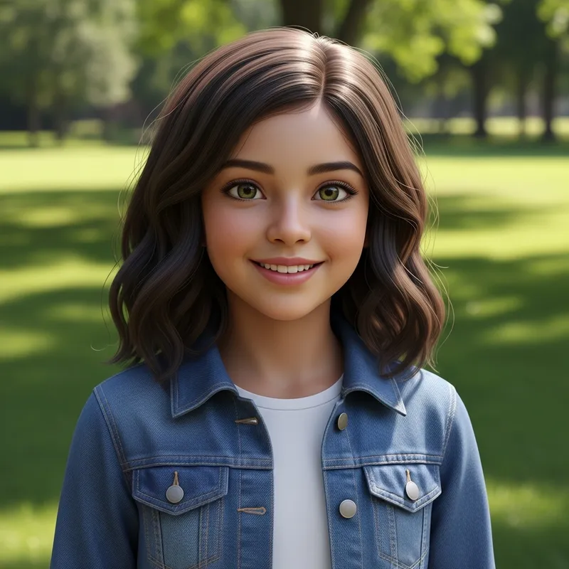 Inspirational Photo of Imaginary Girl in Green Park Setting