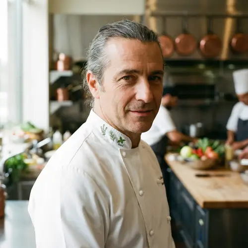 Detailed Headshot of a Professional Chef