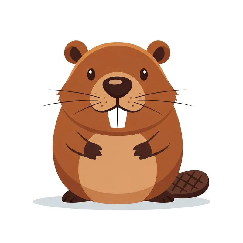 Dagget Beaver Flat Design with Jovial Appeal Dagget Beaver Flat Design with Jovial Appeal