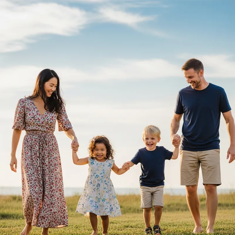 Happy Parents and Kids Enjoying Quality Time
