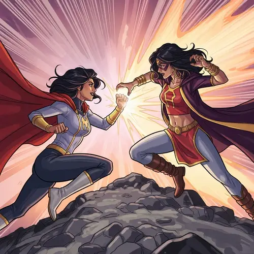 Epic Battle Between Middle-Eastern and South Asian Superheroines
