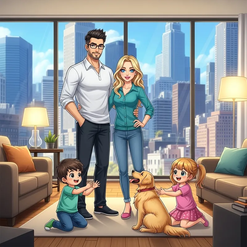 Maxim Chumachenko and Oksana Zadoinova Family Portrait