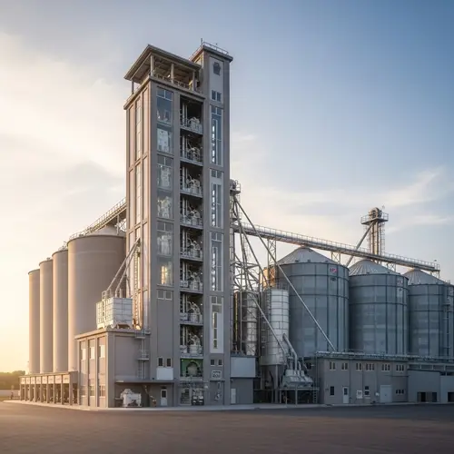 State-of-the-Art Gigantic Flour Mill with Impressive Silos